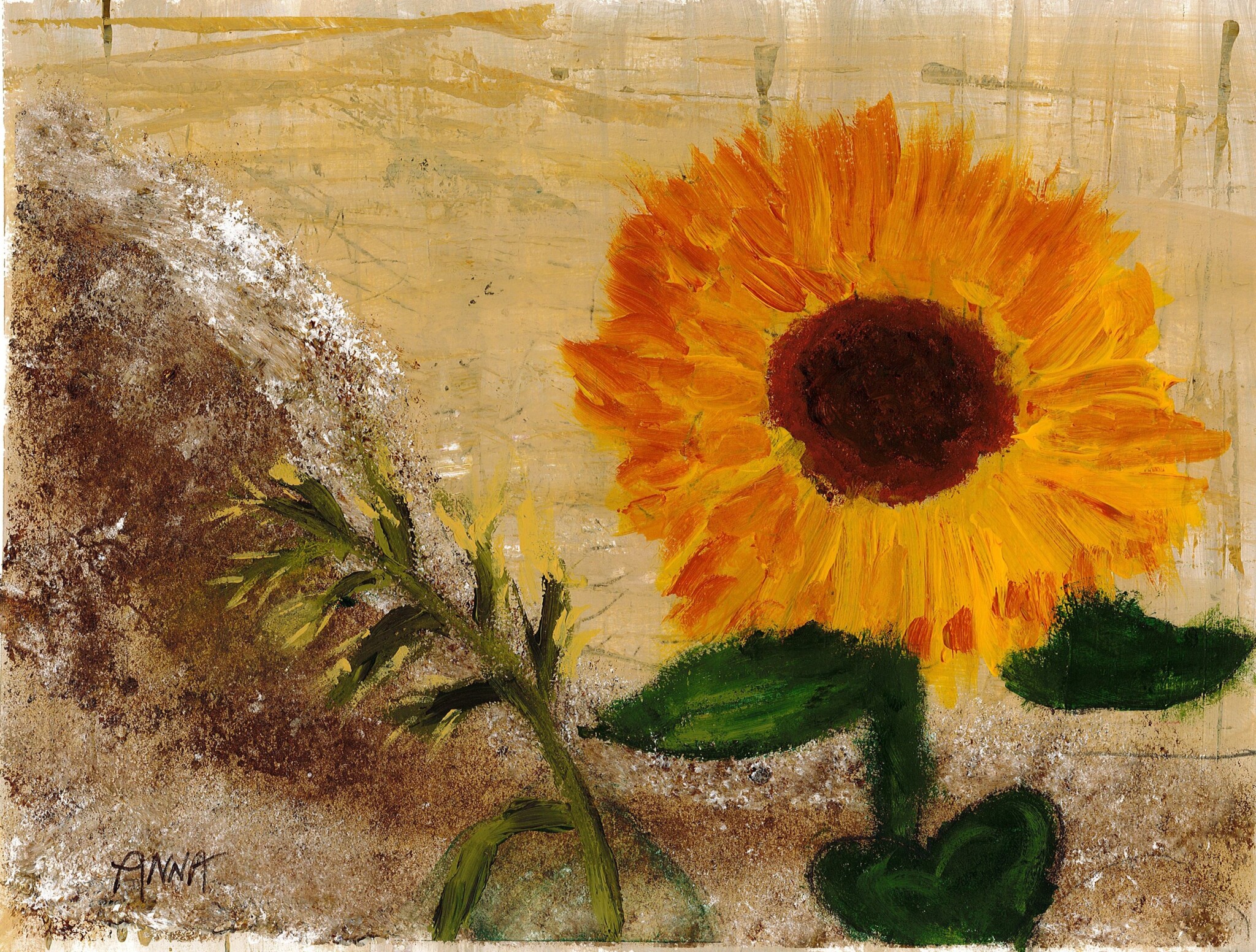 AL You Are My Sunshine 9×12 $45 Acrylic 1-19 – Friendship Heart Gallery